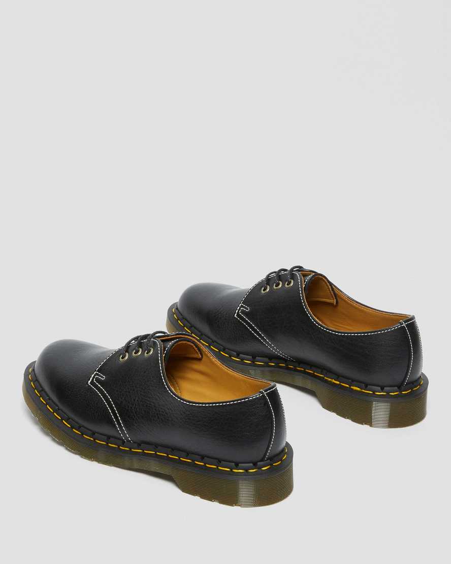 Dr Martens 1461 Made in England Classic Leather Women Oxfords Shoes Black | 47IVRYCJD