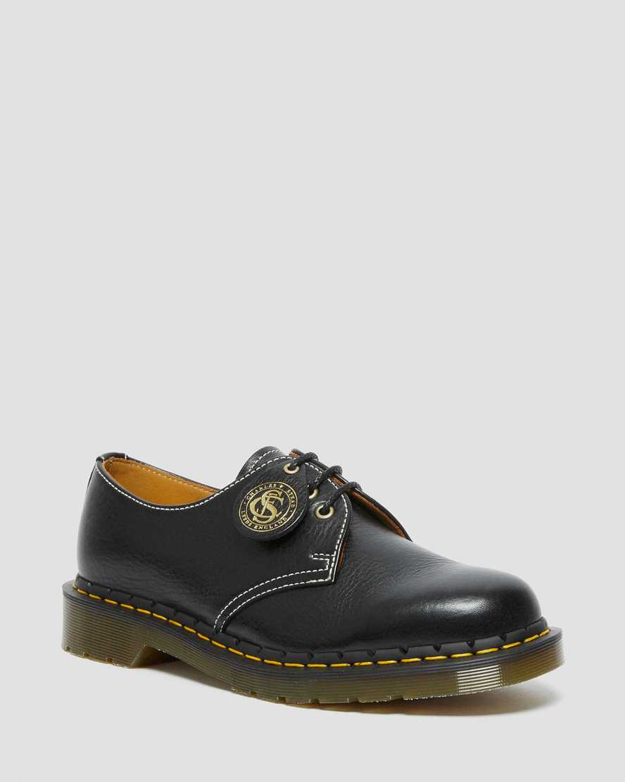 Dr Martens 1461 Made in England Classic Leather Women Oxfords Shoes Black | 47IVRYCJD