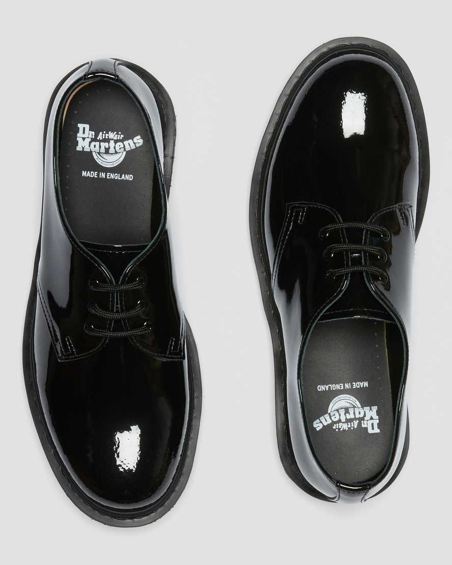 Dr Martens 1461 Made in England Mono Patent Leather Men Oxfords Shoes Black | 96CWARQGU