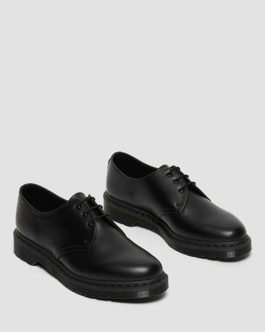 Dr Martens 1461 Mono Smooth Leather Men Oxfords Shoes Black | 53XNVIHDO