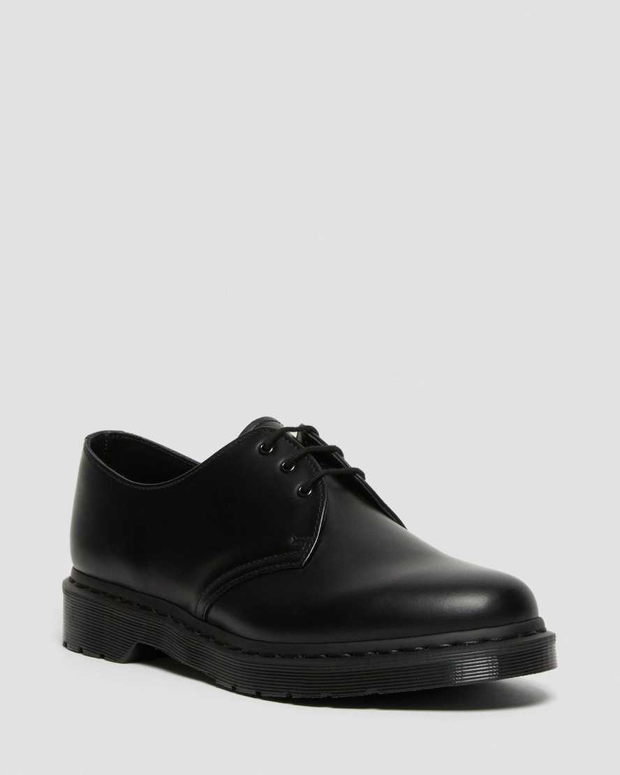 Dr Martens 1461 Mono Smooth Leather Men Oxfords Shoes Black | 53XNVIHDO