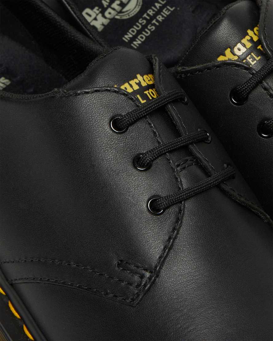 Dr Martens 1461 Slip Resistant Steel Toe Men Oxfords Shoes Black | 19IDEBHZU