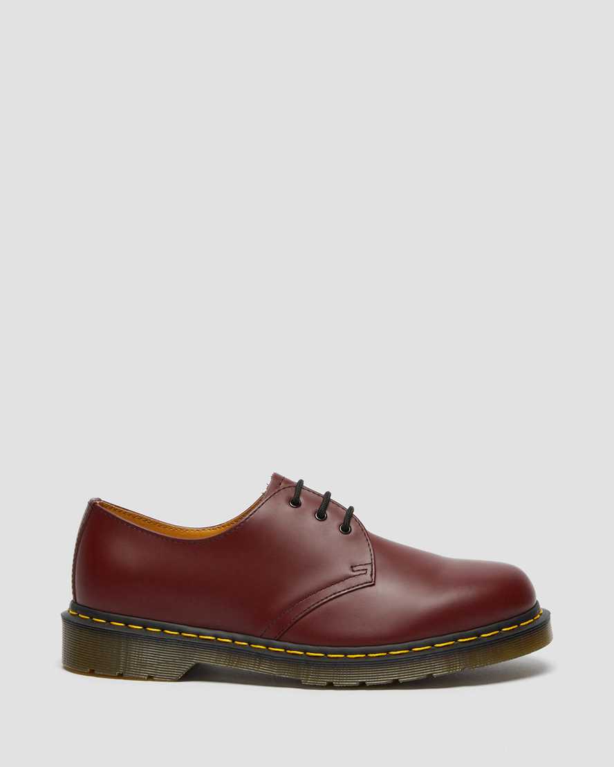 Dr Martens 1461 Smooth Leather Women Oxfords Shoes Cherry Red | 31OMFDIBX