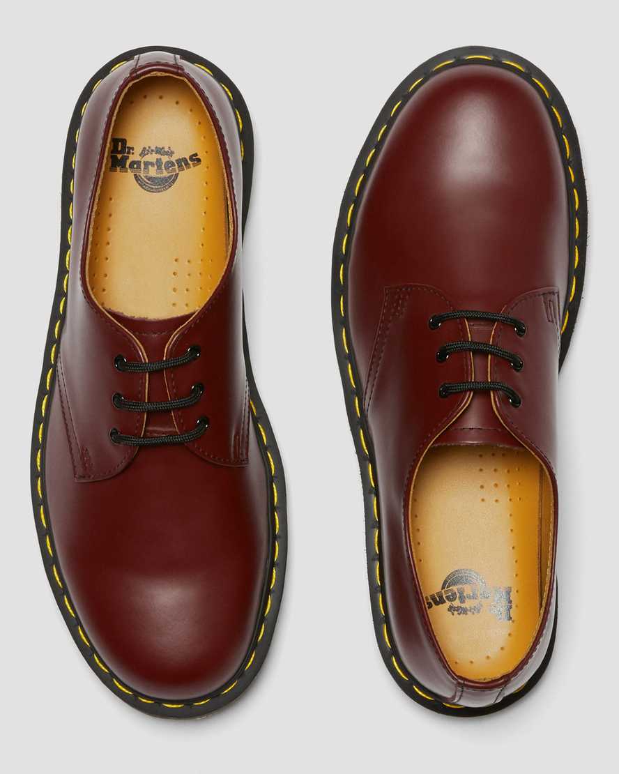 Dr Martens 1461 Smooth Leather Women Oxfords Shoes Cherry Red | 31OMFDIBX