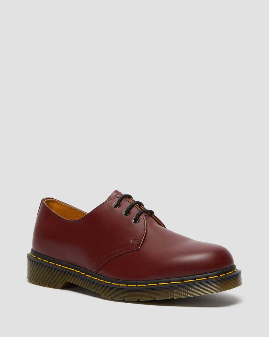 Dr Martens 1461 Smooth Leather Women Oxfords Shoes Cherry Red | 31OMFDIBX