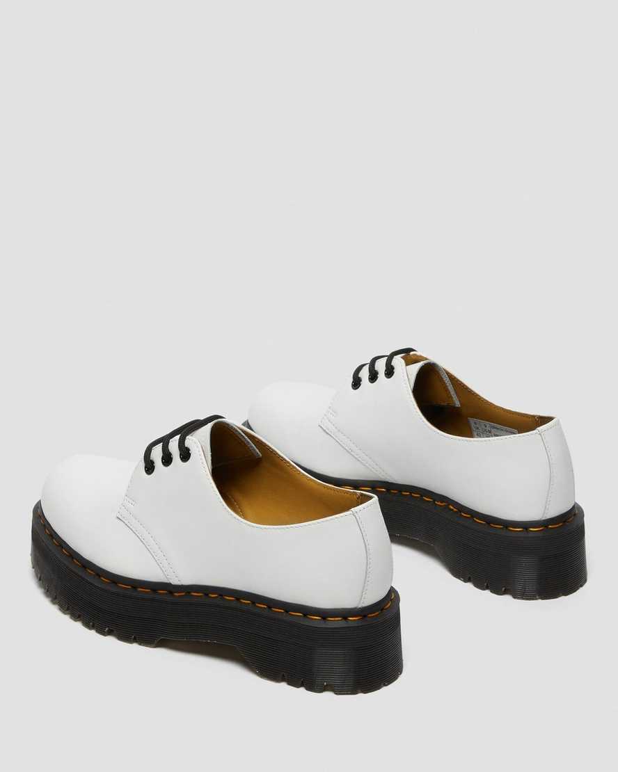 Dr Martens 1461 Smooth Leather Women Platform Shoes White | 61ILWDCXG