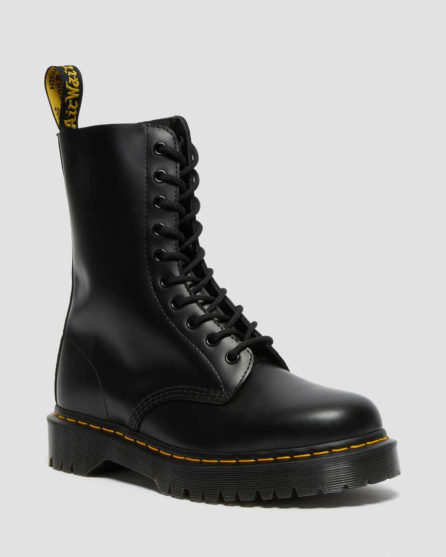 Dr Martens 1490 Bex Smooth Leather Men Mid Calf Boots Black | 15SCAGOTV