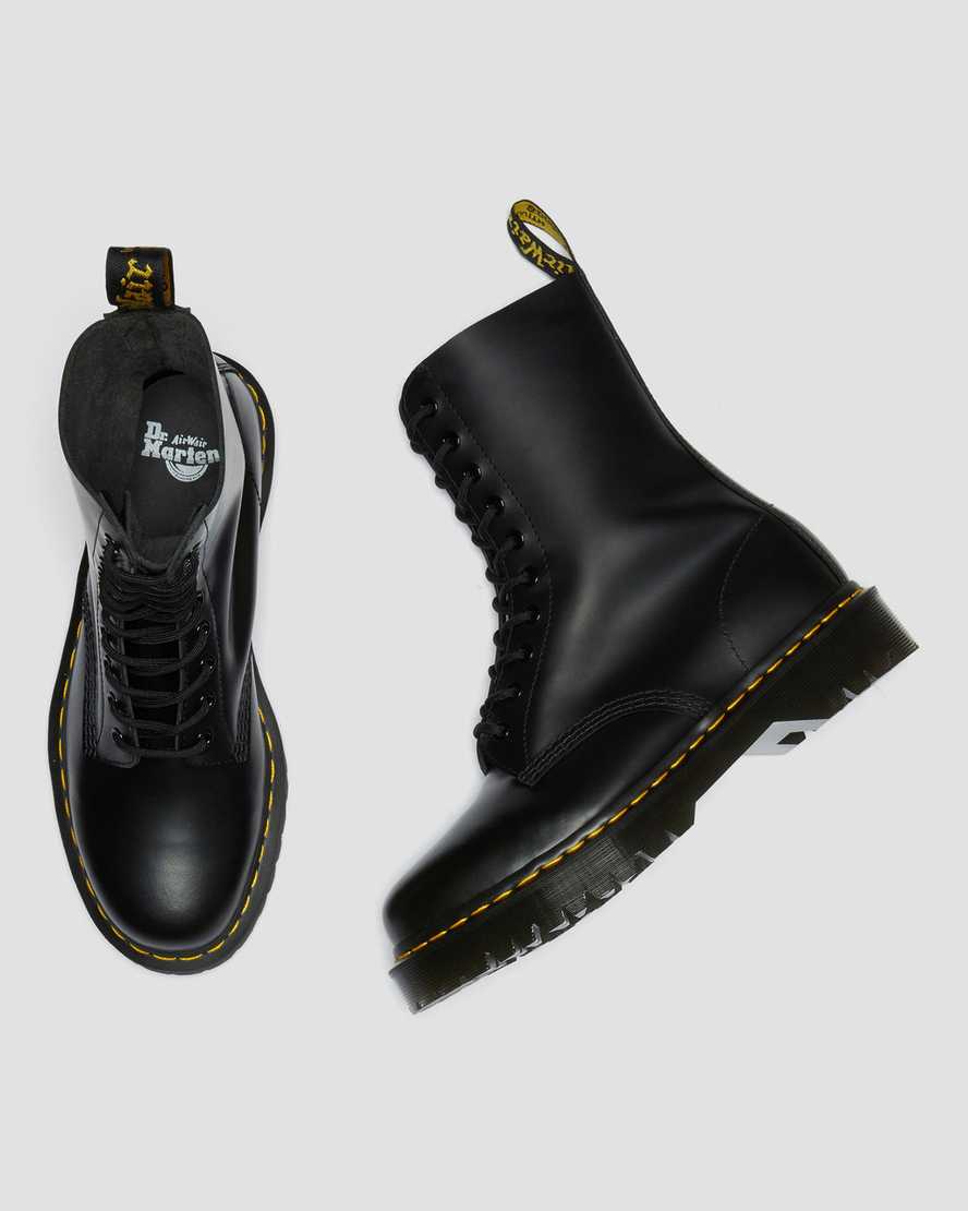 Dr Martens 1490 Bex Smooth Leather Men Mid Calf Boots Black | 15SCAGOTV