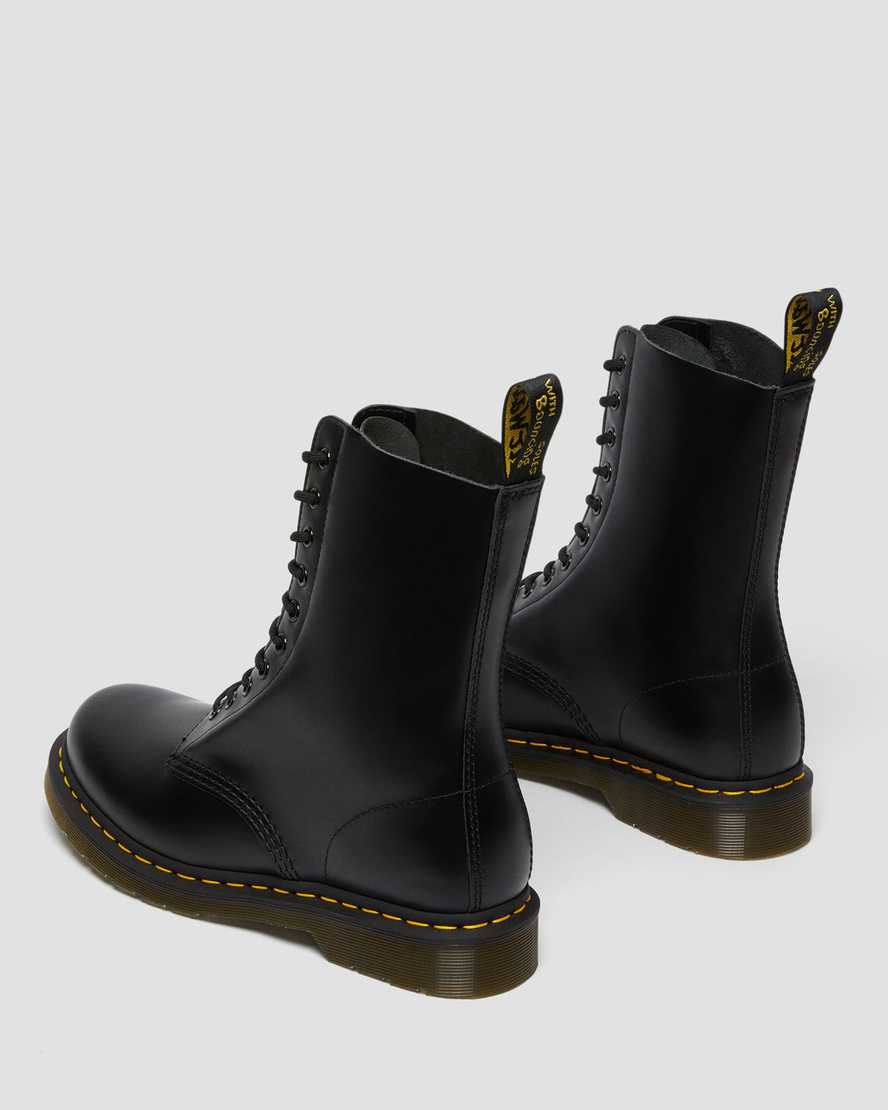 Dr Martens 1490 Smooth Leather Men Mid Calf Boots Black | 15BHJSIUL