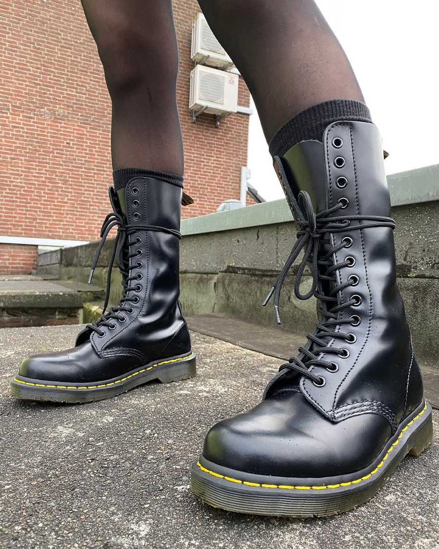 Dr Martens 1914 Smooth Leather Men Lace Up Boots Black | 60WBVFNUZ