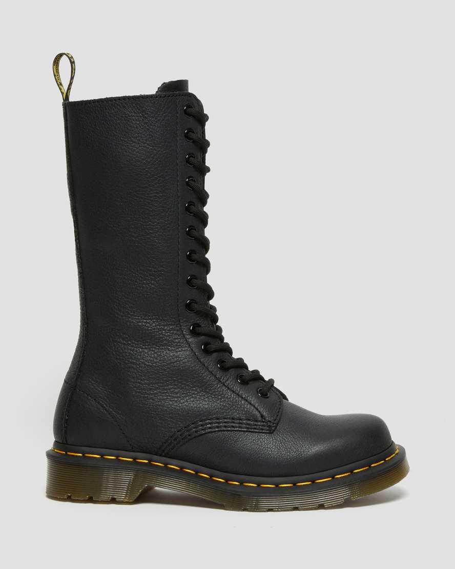 Dr Martens 1B99 Virginia Leather Women Lace Up Boots Black | 38MHVFGJI