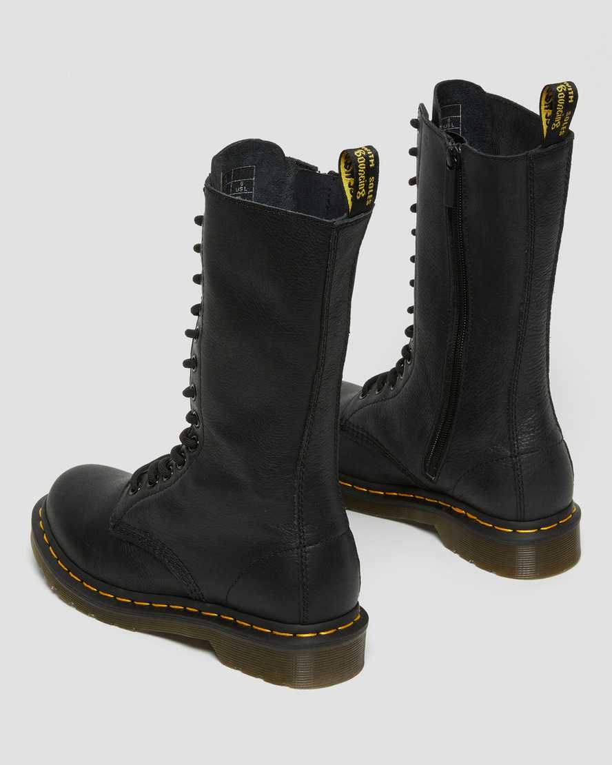 Dr Martens 1B99 Virginia Leather Women Lace Up Boots Black | 38MHVFGJI