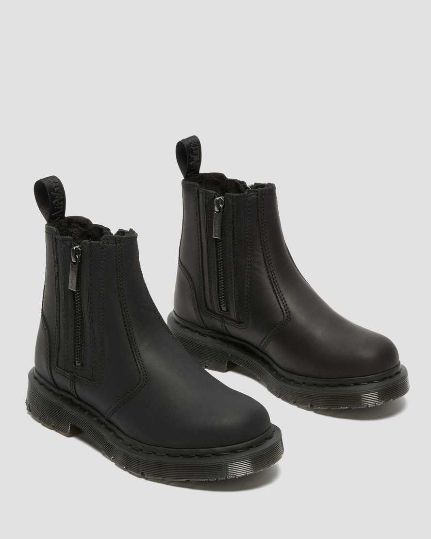 Dr Martens 2976 DM's Wintergrip Zip Up Women Boots Black | 36RFTNVCG