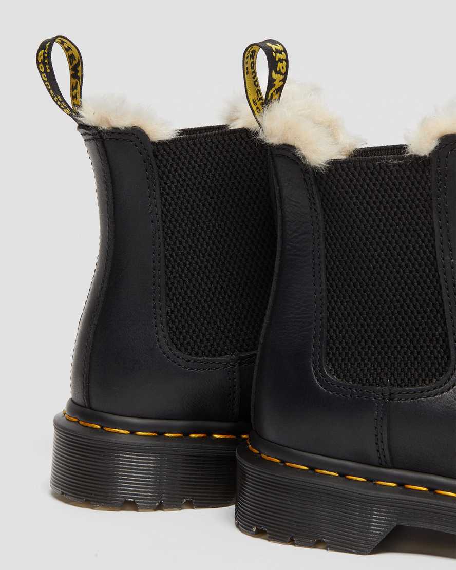 Dr Martens 2976 Faux Fur Lined Women Chelsea Boots Black | 18LTORGIK