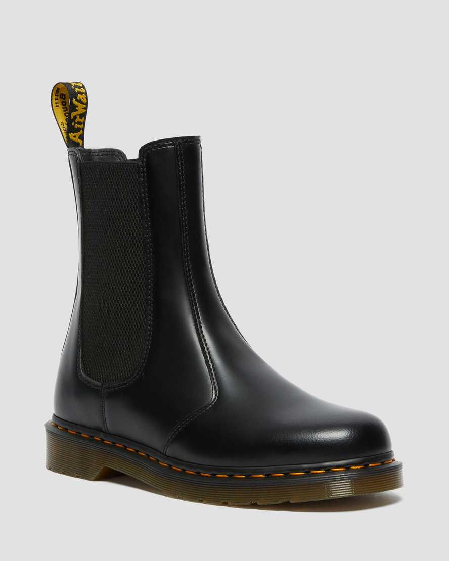 Dr Martens 2976 Hi Smooth Leather Men Chelsea Boots Black | 76TELQFJZ