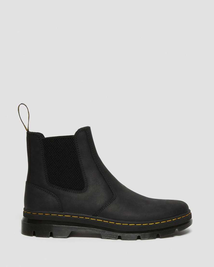 Dr Martens 2976 Leather Men Utility Boots Black | 59GFWVNOK