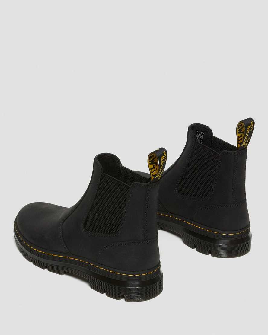 Dr Martens 2976 Leather Men Utility Boots Black | 59GFWVNOK