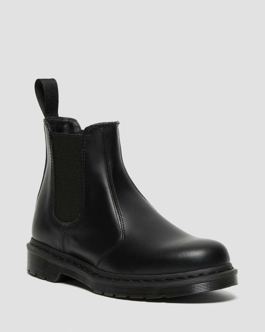 Dr Martens 2976 Mono Smooth Leather Women Chelsea Boots Black | 60BCMILTS