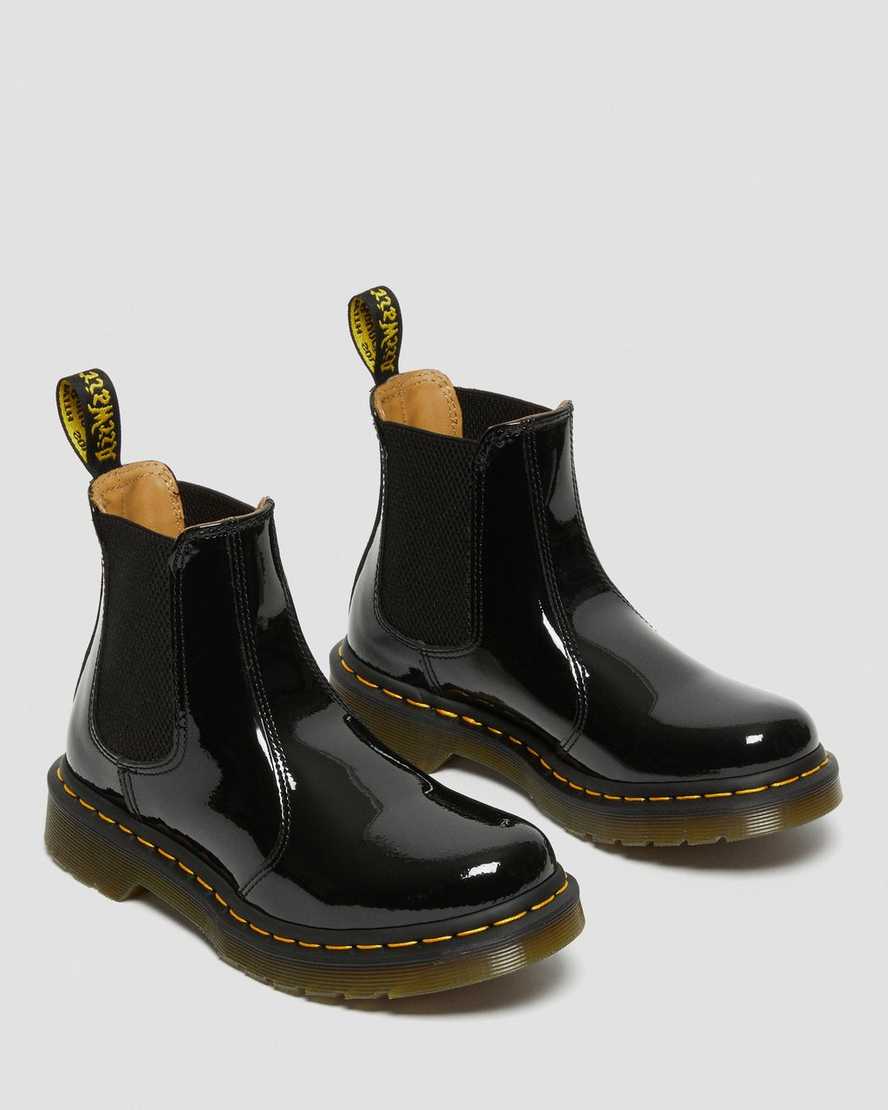 Dr Martens 2976 Patent Leather Women Patent Boots Black | 48PGWSZDL