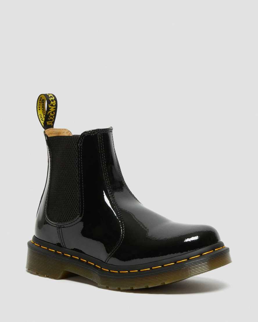 Dr Martens 2976 Patent Leather Women Patent Boots Black | 48PGWSZDL