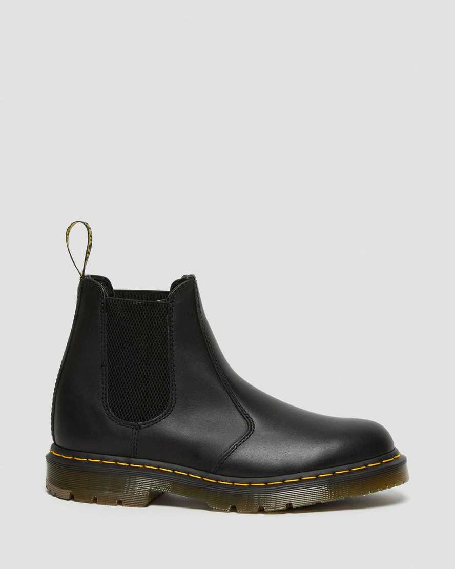 Dr Martens 2976 Slip Resistant Leather Men Ankle Boots Black | 72JTCZWUL