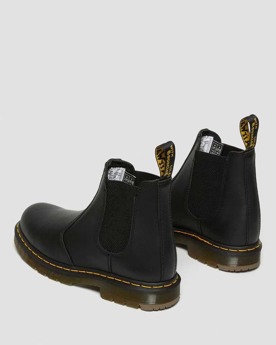 Dr Martens 2976 Slip Resistant Leather Men Chelsea Boots Black | 20VCQFESB