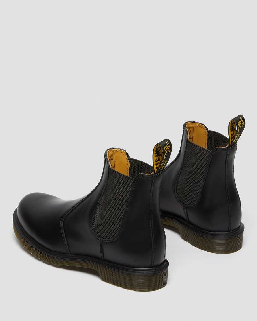 Dr Martens 2976 Smooth Leather Men Ankle Boots Black | 07CZMDXWK