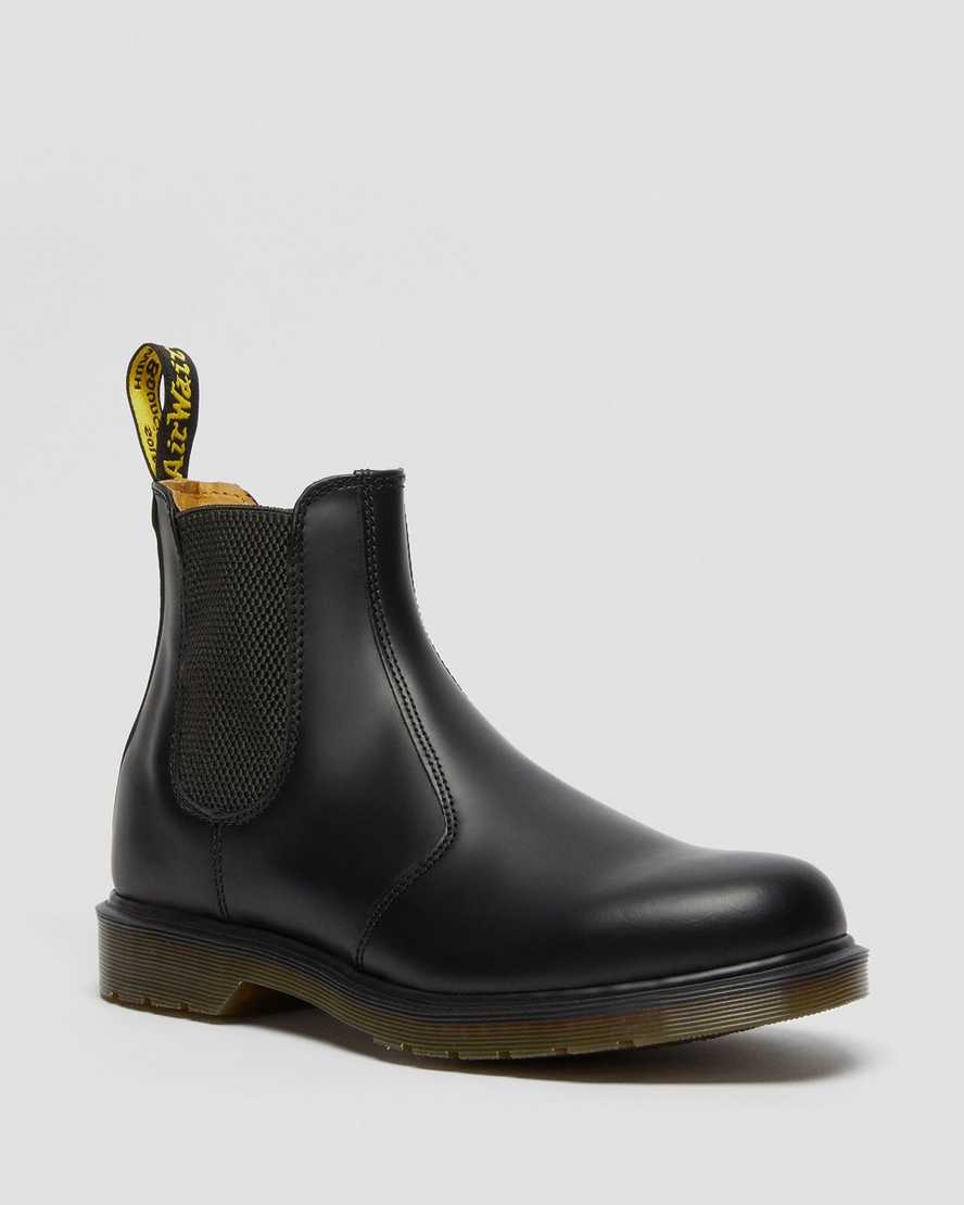 Dr Martens 2976 Smooth Leather Men Ankle Boots Black | 07CZMDXWK