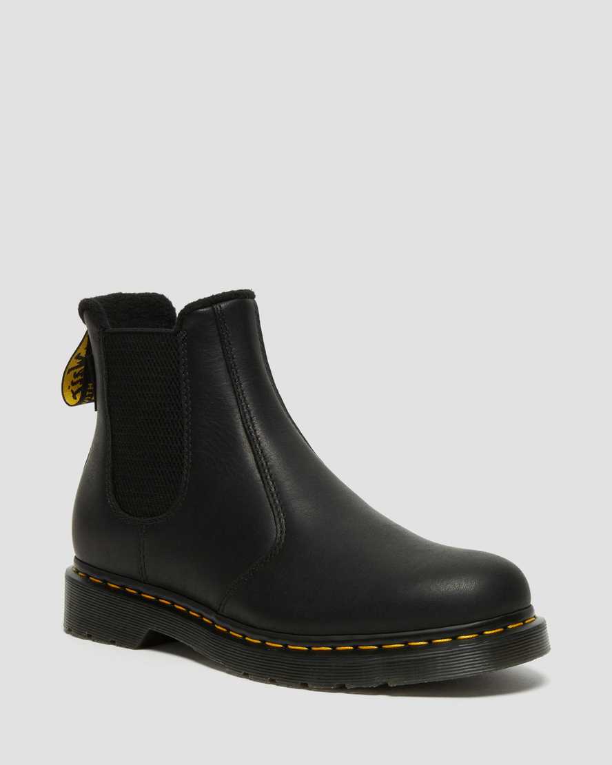 Dr Martens 2976 Warmwair Leather Men Chelsea Boots Black | 09NYDTSIW