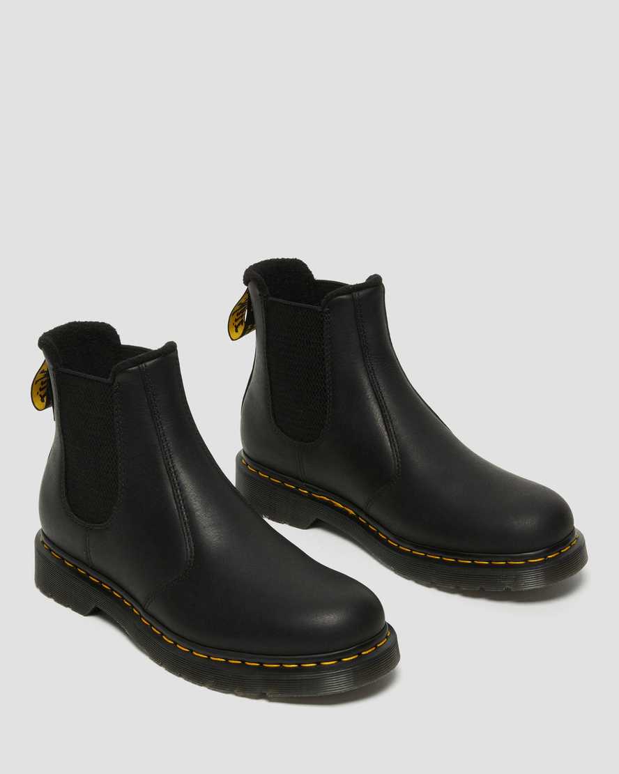 Dr Martens 2976 Warmwair Leather Men Chelsea Boots Black | 09NYDTSIW