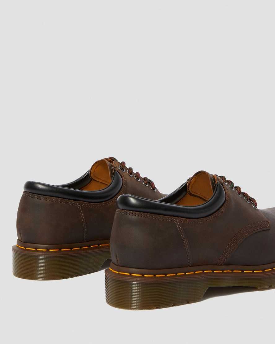 Dr Martens 8053 Crazy Horse Leather Men Oxfords Shoes Brown | 78CLMRYSJ