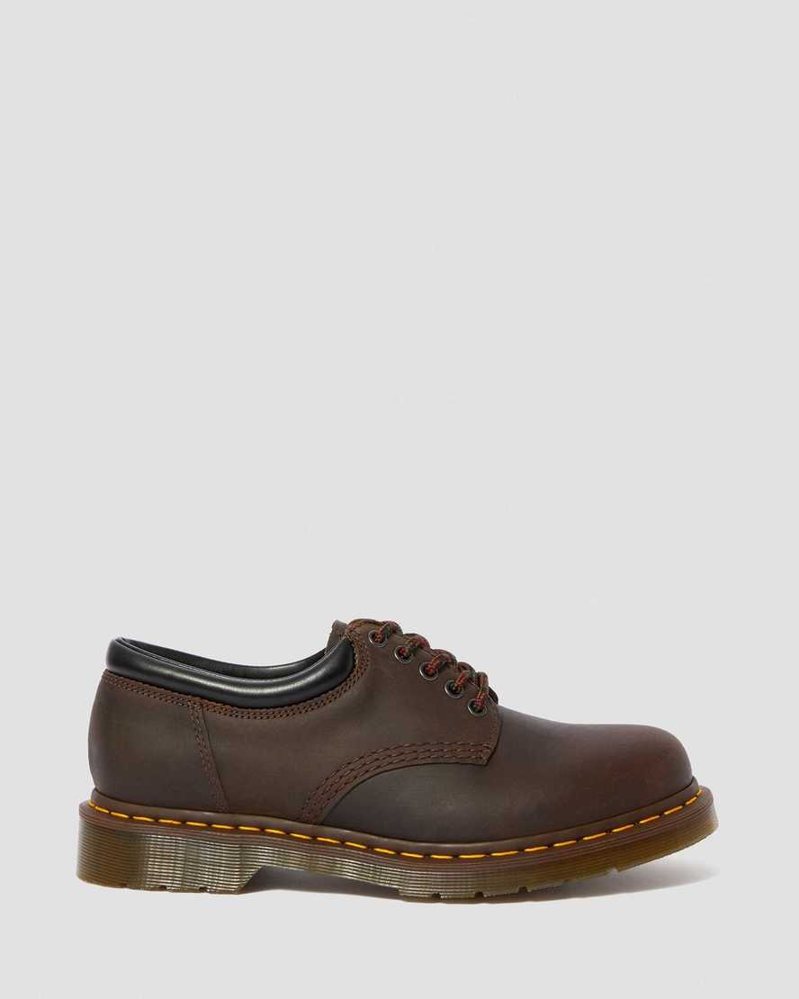 Dr Martens 8053 Crazy Horse Leather Women Casual Shoes Brown | 49UGRNFBT