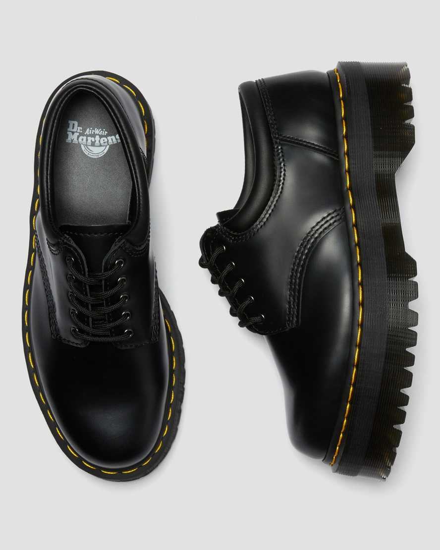 Dr Martens 8053 Leather Platform Men Oxfords Shoes Black | 13GPDNJAW