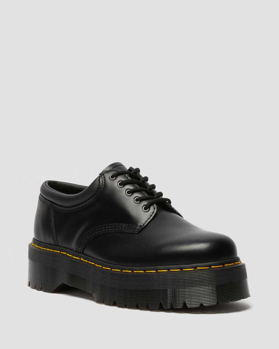 Dr Martens 8053 Leather Platform Men Oxfords Shoes Black | 13GPDNJAW