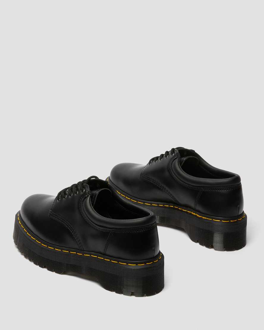 Dr Martens 8053 Leather Platform Women Casual Shoes Black | 27JFXKZVP