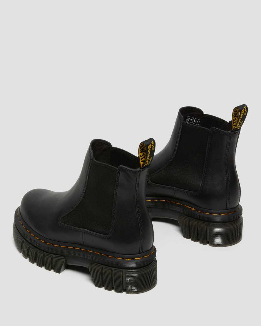 Dr Martens Audrick Nappa Leather Platform Men Chelsea Boots Black | 03LJTQUNI