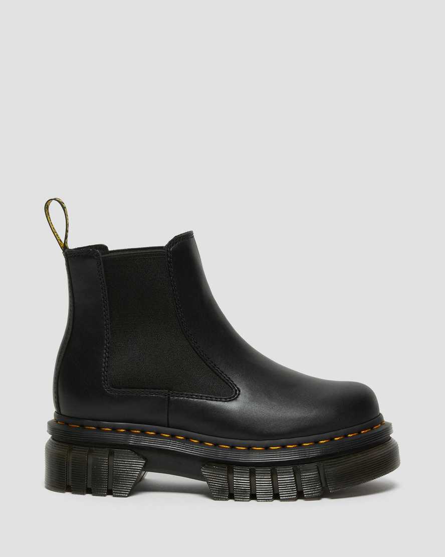 Dr Martens Audrick Nappa Leather Platform Men Chelsea Boots Black | 03LJTQUNI