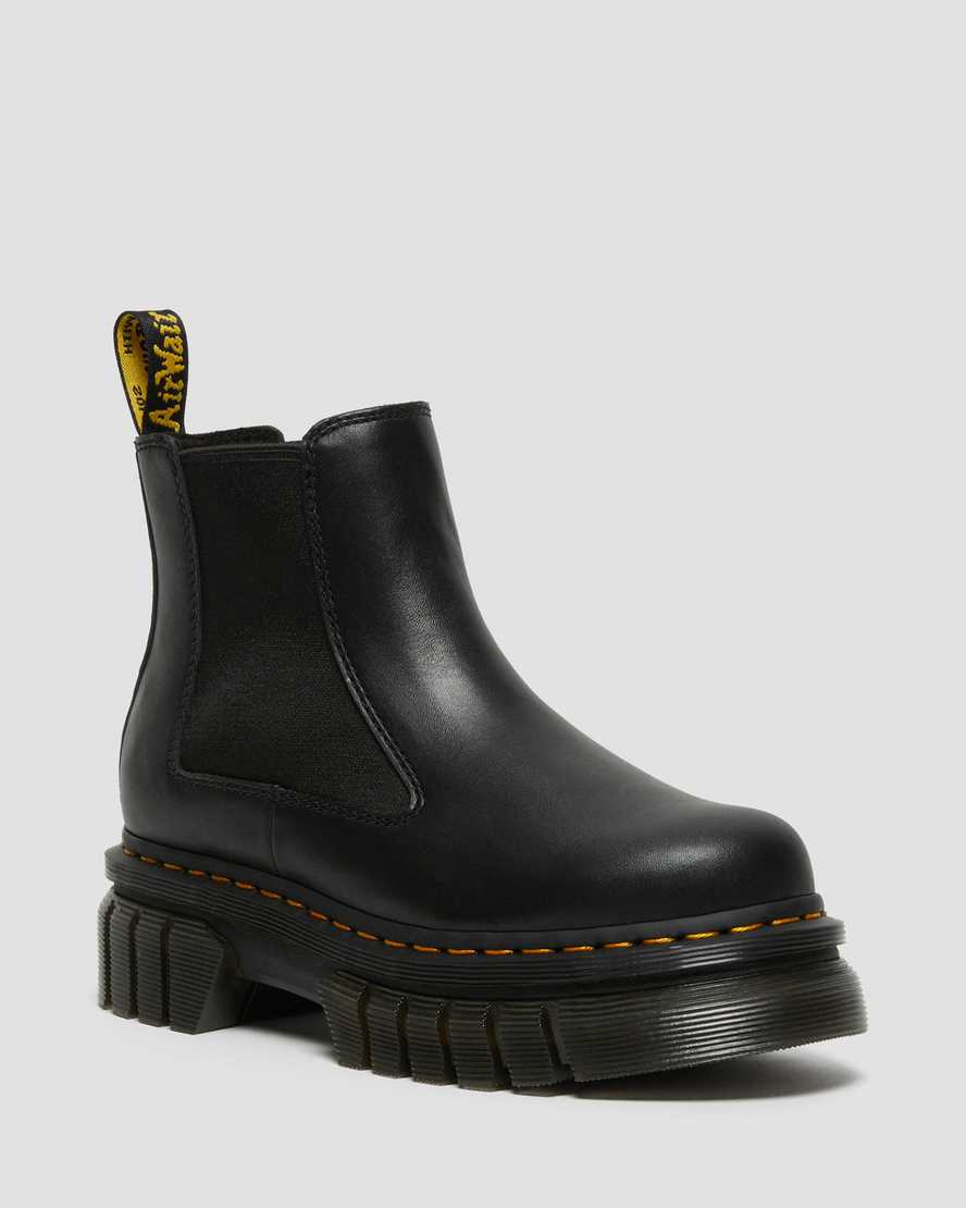 Dr Martens Audrick Nappa Leather Platform Men Chelsea Boots Black | 03LJTQUNI