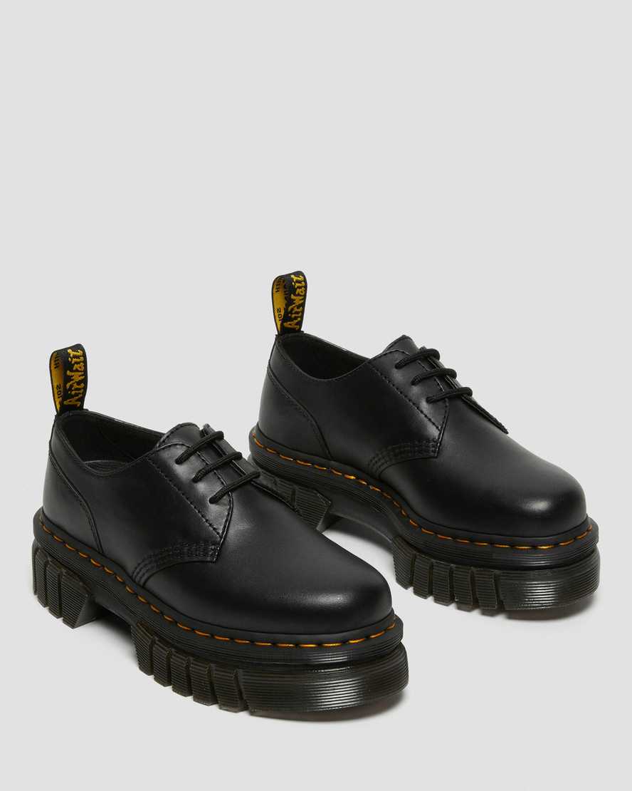 Dr Martens Audrick Nappa Leather Women Platform Shoes Black | 05BJRTUEQ