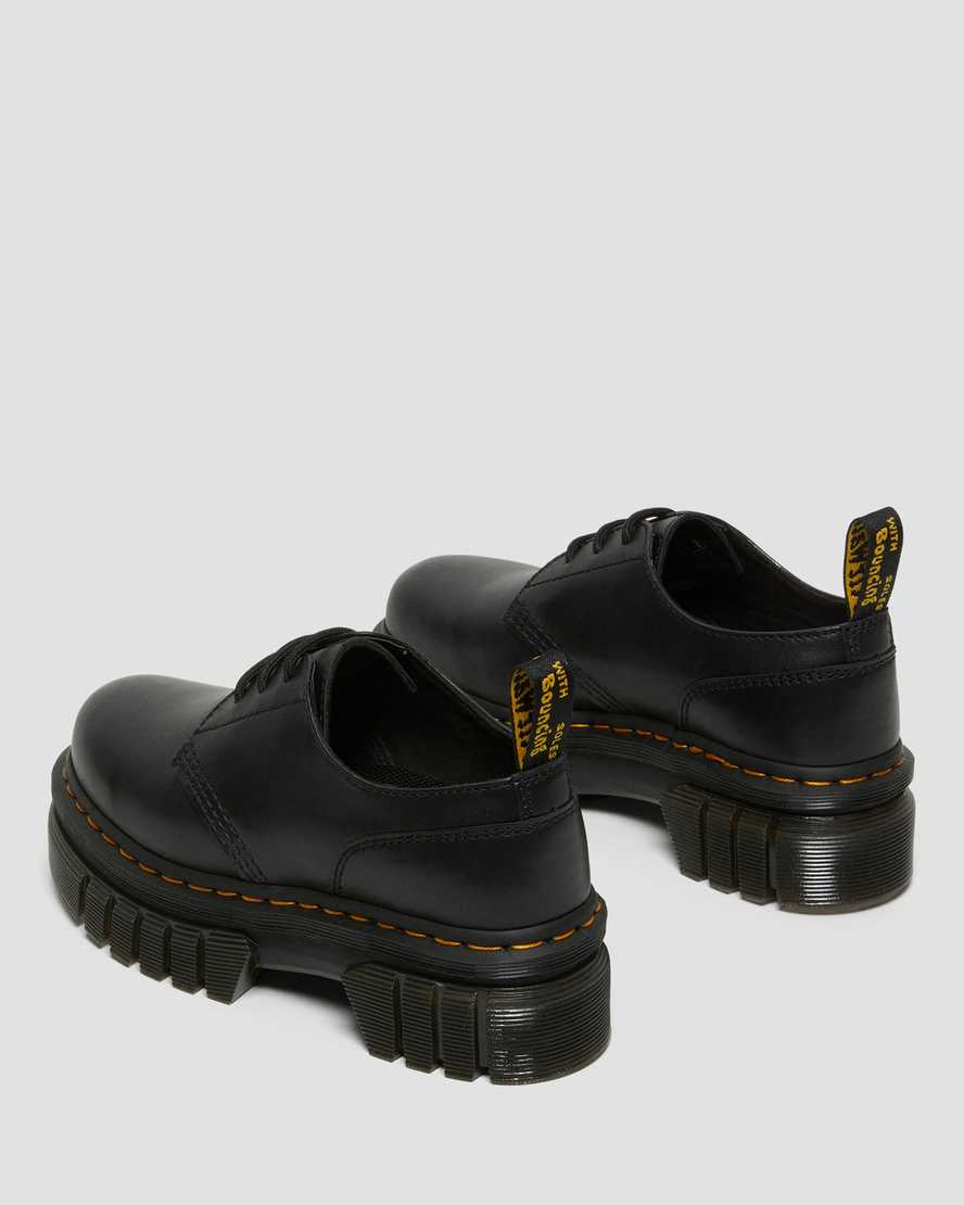 Dr Martens Audrick Nappa Leather Women Platform Shoes Black | 05BJRTUEQ