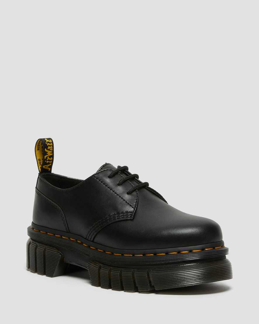 Dr Martens Audrick Nappa Leather Women Platform Shoes Black | 05BJRTUEQ