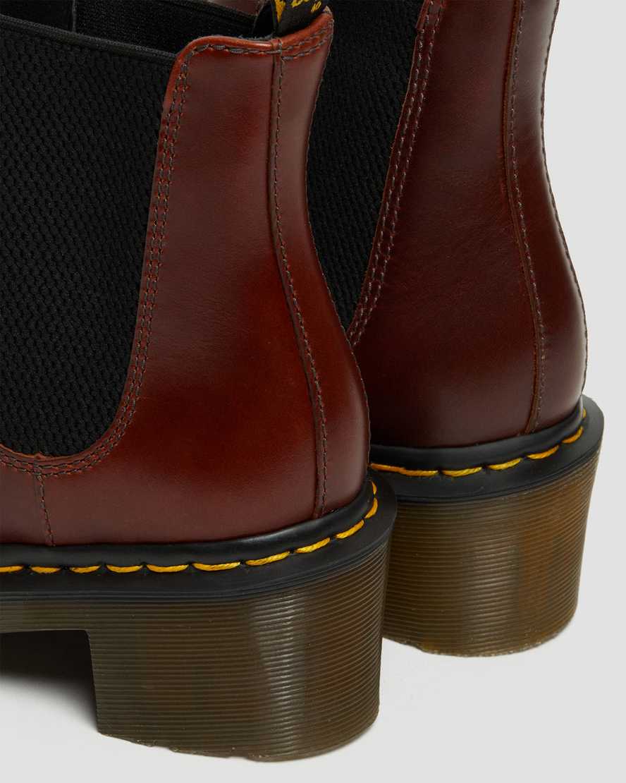 Dr Martens Cadence Leather Women Heeled Boots Brown | 09DWOZPYS