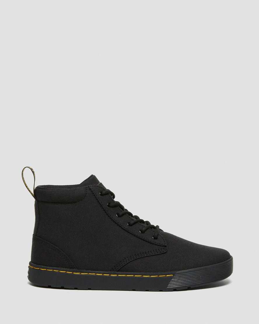 Dr Martens Cairo Canvas Men Lace Up Boots Black | 24WXSNVFR