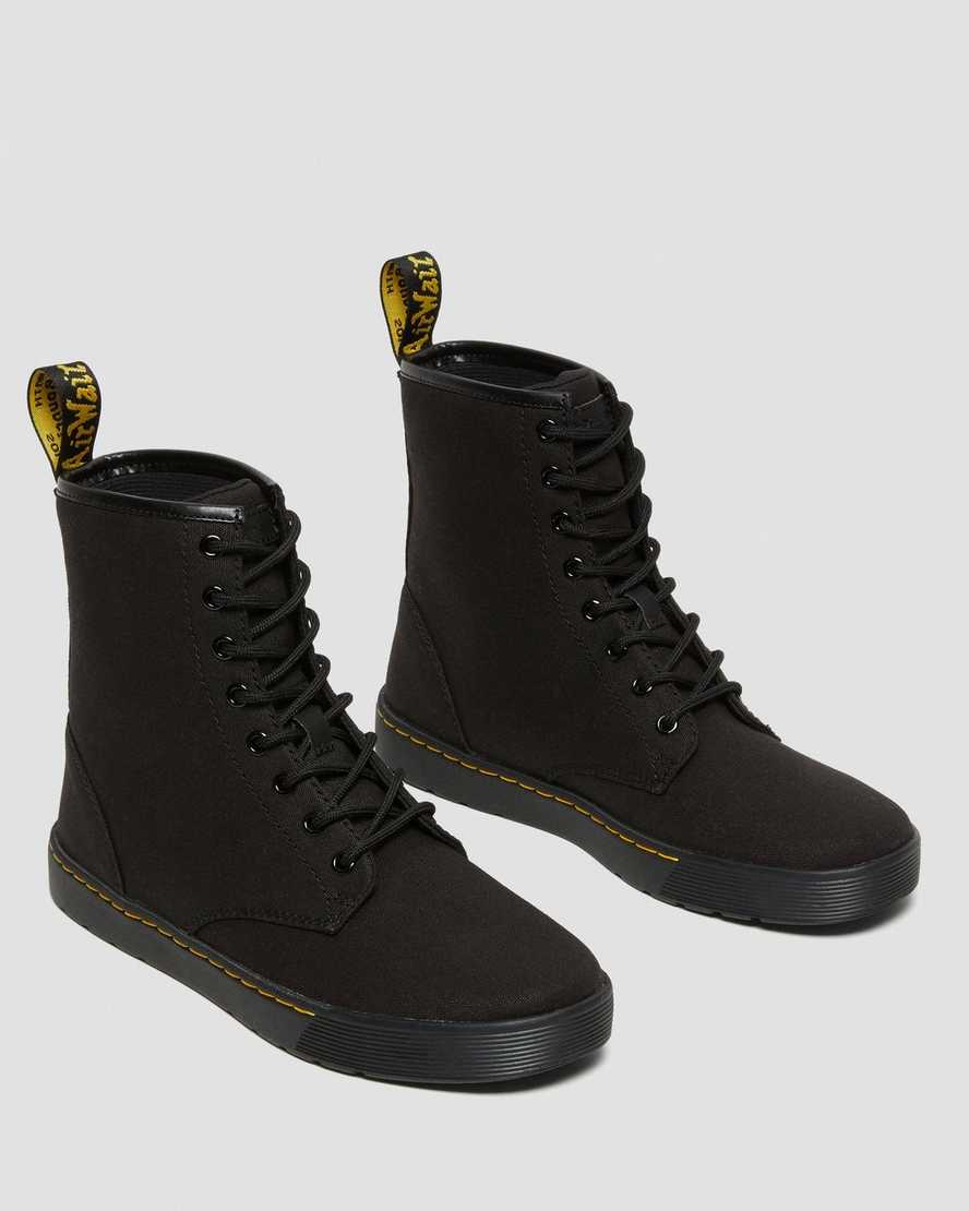 Dr Martens Cairo Men Canvas Boots Black | 59GDBHAZP