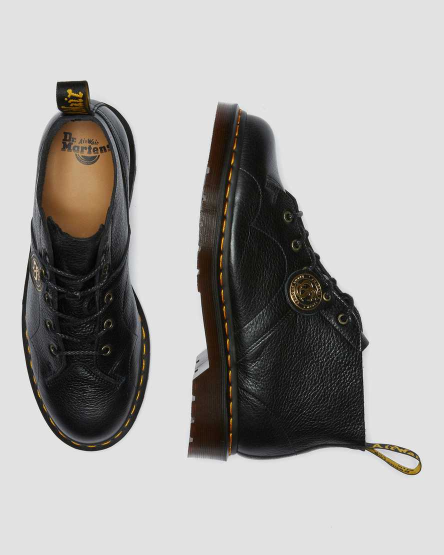 Dr Martens Church Buckingham Leather Monkey Men Lace Up Boots Black | 37XJOGVSI