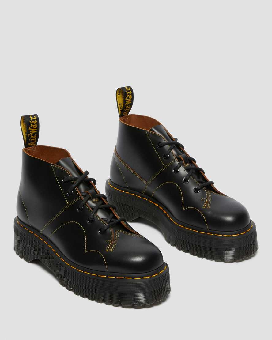 Dr Martens Church Platform Monkey Women Ankle Boots Black | 15QNDEBOT