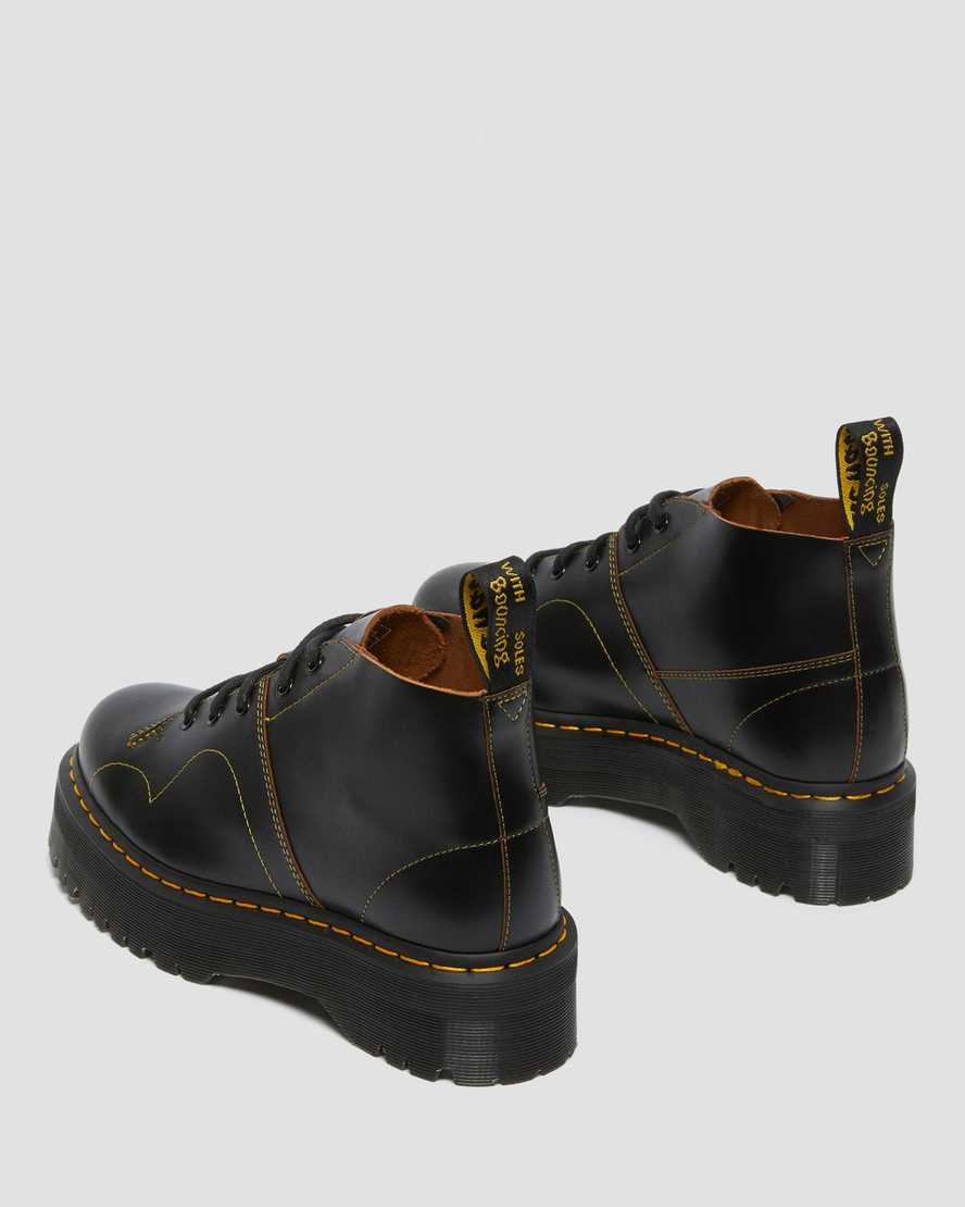 Dr Martens Church Platform Monkey Women Ankle Boots Black | 15QNDEBOT