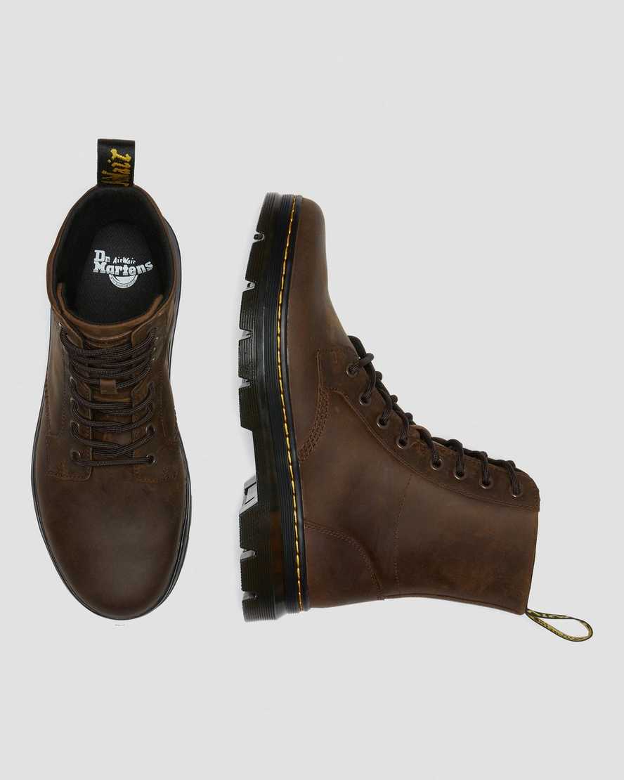 Dr Martens Combs Crazy Horse Leather Men Ankle Boots Brown | 16JYLGSRZ