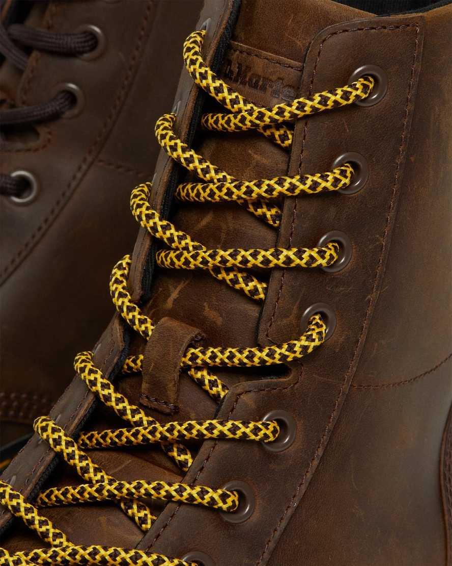 Dr Martens Combs Crazy Horse Leather Men Utility Boots Brown | 36PSVWTDY