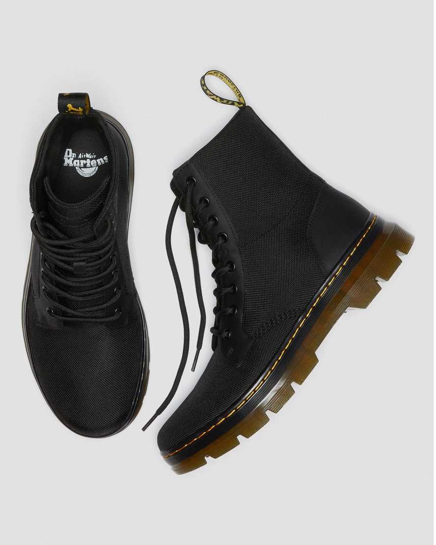 Dr Martens Combs Poly Men Utility Boots Black | 49EDXAMOZ